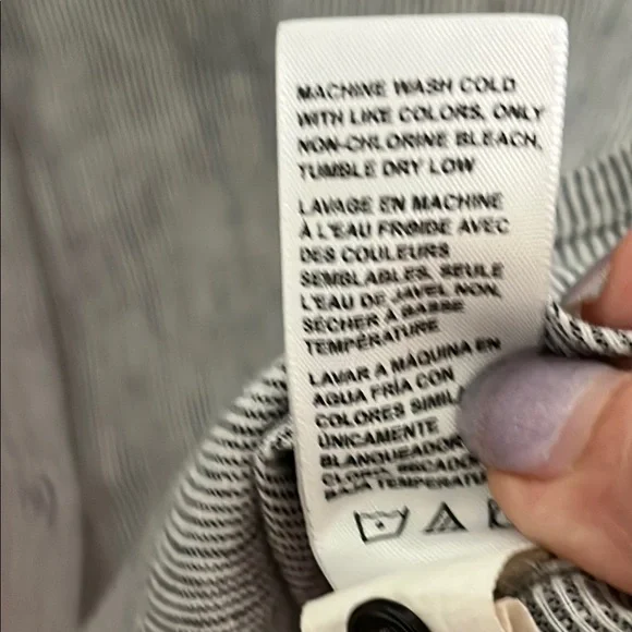 James Perse Black and White Striped Linen Button Down - Picture 5 of 8